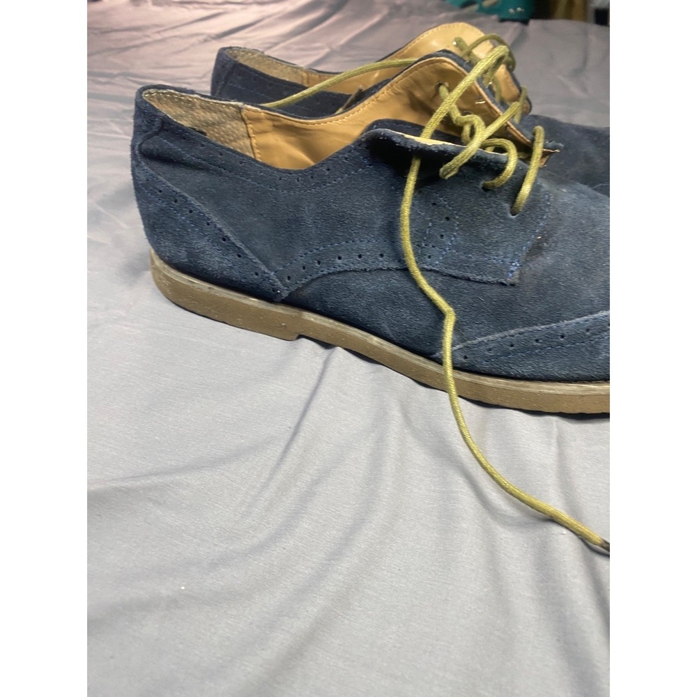Calvin Klein Faxon Wingtip Derby Shoes Navy Suede Men's Size 13M Dress Casual